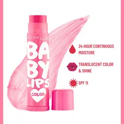 Maybelline New York Baby Lips Balm- Pink Lolita & Fit Me Matte+Poreless Foundation- 128 image 4