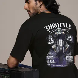 The Roadster Life Co. Graphic Printed Drop-Shoulder Sleeves Relaxed Fit T-shirt-picture-55