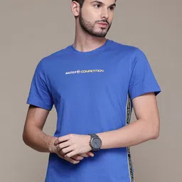 Nautica Men Brand Logo Printed Pure Cotton T-shirt-image-12