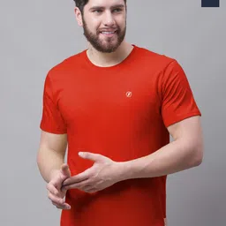Friskers Men Red 2 Pockets Slim Fit T-shirt-image-35