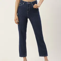 AND Women Pure Cotton Straight Fit Mid-Rise Jeans-picture-17