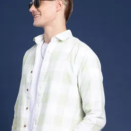 Mast & Harbour Men Buffalo Checked Pure Cotton Casual Shirt-picture-37