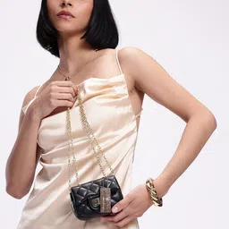 DressBerry Textured Miniature Shoulder Bag with Quilted-picture-30