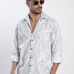 Bene Kleed Ethnic Motifs Printed Spread Collar Cotton Casual Shirt-picture-34