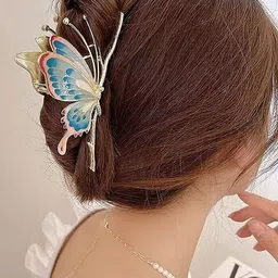 Blubby Women Butterfly Hair Clutcher Claw Clip-picture-11