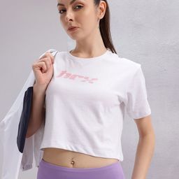 HRX by Hrithik Roshan Brand Logo Printed Crop T-shirt-picture-26