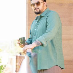 Instafab Plus Men Comfort Opaque Casual Shirt-picture-3