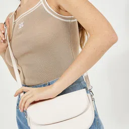 Styli Texture Structured Buckle Detail Sling Bag-picture-20