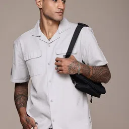 The Roadster Life Co. Pure Cotton Self Design Textured Relaxed Fit Casual Shirt-picture-14