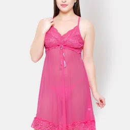 FashionRack Pink Solid Baby Doll F3007-picture-36