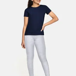 Allen Solly Junior Girls Grey Printed Leggings-picture-54