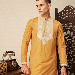House of Pataudi Yoke Design Sequin Embroidered Jashn Kurta-picture-17
