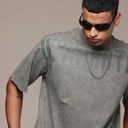 The Roadster Life Co. Washed Effect Drop-Shoulder Sleeves Pure Cotton T-shirt-picture-37