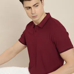 INVICTUS Men Solid Polo Collar Regular Fit Casual T-shirt-picture-29