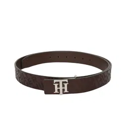 Tommy Hilfiger Unisex Brown Printed Leather Belt-picture-6