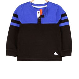 Cherry Crumble Boys Brown & Blue Colourblocked Sweatshirt-picture-19