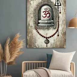 999Store Grey & Beige Religious Canvas Wall Art-picture-23