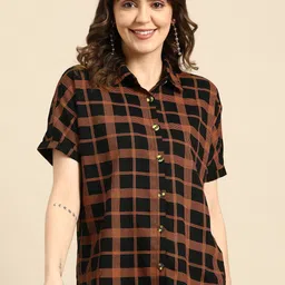 Sangria Classic Buffalo Checks Casual Shirt-picture-39