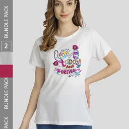 CHOZI Pack Of 2 Printed Bio Finish Cotton T-shirts-picture-28