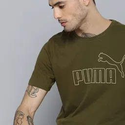 Puma Men Brand Logo Pure Cotton Applique Essential Elevated Regular Fit T-shirt-picture-29