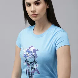 Van Heusen Women Printed Round Neck Lounge T-shirt-image-18