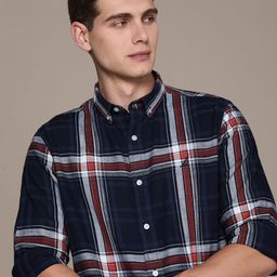 Nautica Pure Cotton Classic Opaque Checked Casual Shirt-picture-48