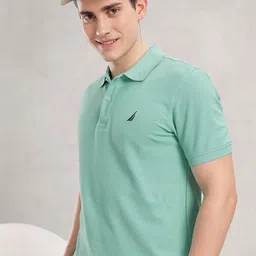 Nautica Polo Collar Pure Cotton T-shirt-picture-21
