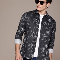 French Connection Slim Fit Abstract Printed Pure Cotton Casual Shirt-picture-21
