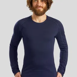FORCLAZ By Decathlon Men Navy blue Full Sleeve Merino wool Hiking & Trekking T-shirt- Round neck-picture-23