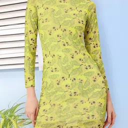 DressBerry Girly Glam Printed Soft Net Mini Sheath Dress-picture-33