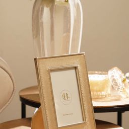 Pure Home and Living Gold Toned Faux Leather Photo Frame-picture-21
