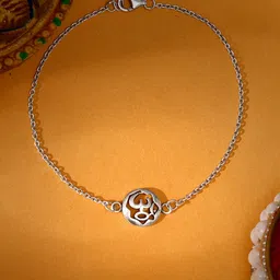 GIVA 925 Sterling Silver Rhodium Plated Om Sphere Rakhi-picture-30