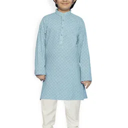 SG YUVRAJ Boys Embroidered Sequinned Kurta with Pyjamas image 1
