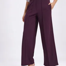 SZN Women High-Rise Wrinkle Free Trousers-picture-14
