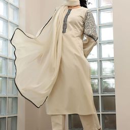 Libas Thread Work Straight Kurta With Palazzos & Dupatta-picture-37