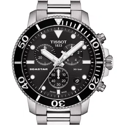 TISSOT Men Black Swiss Seastar 1000 Chronograph Watch T1204171105100-picture-21