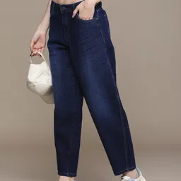 Moda Rapido Women Pure Cotton Carrot Straight Fit Jeans-picture-29