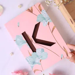 Doodle Peach-Coloured & Brown Initial K Monogram Notebook-picture-20