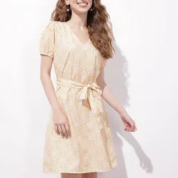 Dressberry Basics Fusion Illusion A-Line Mini Dress with Belt-picture-31