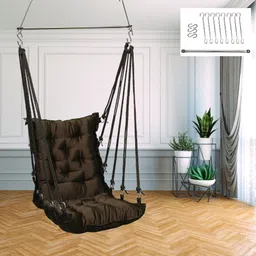 Patiofy Brown Comfortable Hammock Cushioned Swing Chair-image-81