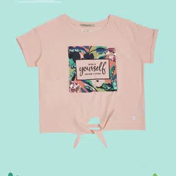 Pepe Jeans Girls Pink Typography Printed Cotton T-shirt-picture-17