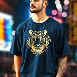 AUSK Men Animal Printed Round Neck Cotton T-shirt-picture-20