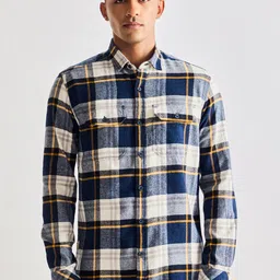 Red Flame Men Tartan Checks Opaque Checked Casual Shirt-picture-10