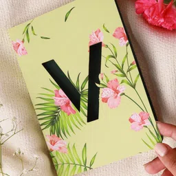 Doodle Green & Black Initial V Monogram Soft Bound Diary-picture-19