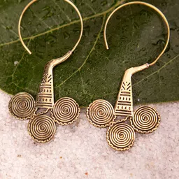 Studio One Love Brass-Plated Contemporary Drop Earrings-picture-38