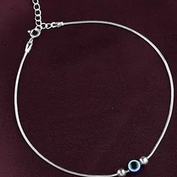 925 SILLER Sterling Silver Rhodium-Plated Single Anklet-picture-55
