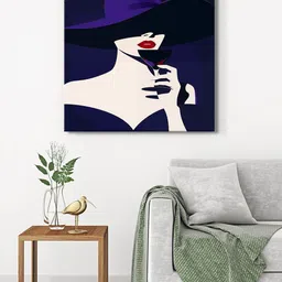 999Store Purple & Black Canvas Fashion Silhouette Wall Art-image-72