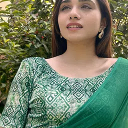 Bindigasm's Advi Printed Velvet Stretchable Saree Blouse-image-0