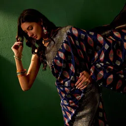 Sangria Ethnic Motifs Woven Design Banarasi Designer Saree-picture-29