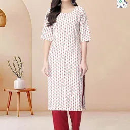 Moda Rapido Pack of 2 Printed Straight Kurta with Trousers-picture-38